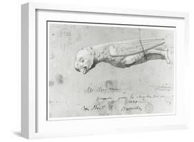 Drawing for the Restoration of the Gargoyles of Notre Dame, 1855-Eugene Emmanuel Viollet-le-Duc-Framed Giclee Print