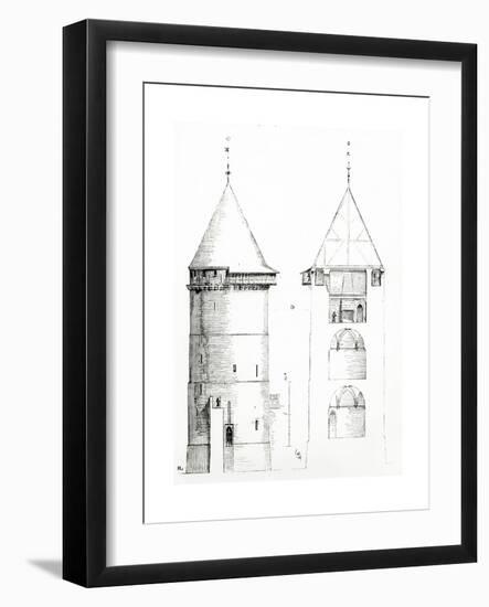 Drawing from 'Dictionnaire Raisonné De L'Architecture Française Du XIe Au XVIe Siècle', 1861-Eugene Emmanuel Viollet-le-Duc-Framed Giclee Print