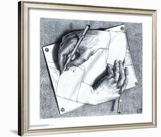 Drawing Hands-M. C. Escher-Framed Art Print