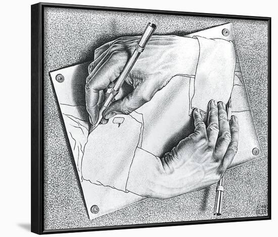 Drawing Hands-M^ C^ Escher-Framed Art Print