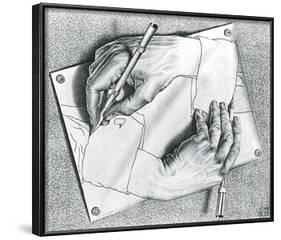 Drawing Hands-M^ C^ Escher-Framed Art Print