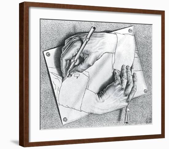 Drawing Hands-M^ C^ Escher-Framed Art Print