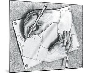 Drawing Hands-M^ C^ Escher-Mounted Art Print