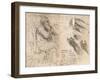 Drawing illustrating the representation of hair falling down in curls, c1472-c1519 (1883)-Leonardo Da Vinci-Framed Giclee Print