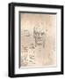 Drawing illustrating the theory of the proportions in the human figure, c1472-c1519 (1883)-Leonardo Da Vinci-Framed Giclee Print