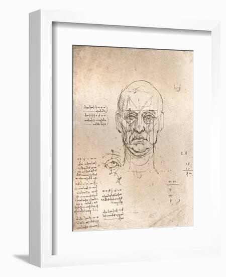 Drawing illustrating the theory of the proportions in the human figure, c1472-c1519 (1883)-Leonardo Da Vinci-Framed Giclee Print