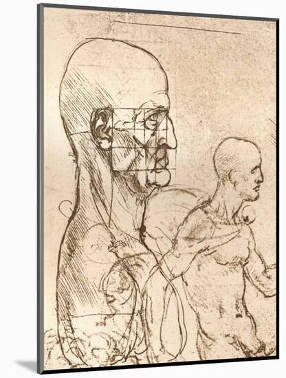 Drawing Illustrating the Theory of the Proportions of the Human Figure, C1472-C1519 (1883)-Leonardo da Vinci-Mounted Giclee Print