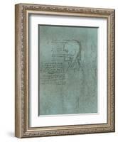 Drawing illustrating the theory of the proportions of the human figure, c1472-c1519 (1883)-Leonardo Da Vinci-Framed Giclee Print