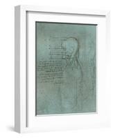 Drawing illustrating the theory of the proportions of the human figure, c1472-c1519 (1883)-Leonardo Da Vinci-Framed Giclee Print