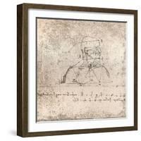 Drawing illustrating the theory of the proportions of the human figure, c1472-c1519 (1883)-Leonardo Da Vinci-Framed Giclee Print