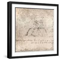 Drawing illustrating the theory of the proportions of the human figure, c1472-c1519 (1883)-Leonardo Da Vinci-Framed Giclee Print