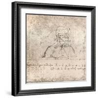 Drawing illustrating the theory of the proportions of the human figure, c1472-c1519 (1883)-Leonardo Da Vinci-Framed Giclee Print