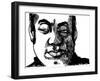 Drawing Illustration of Wise Man Face-Igor Zakowski-Framed Art Print