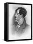 Drawing in Profile of the English Romantic Poet and Satirist Lord Byron-null-Framed Stretched Canvas