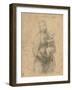 Drawing, Madonna and Child at two thirds figure-Raphael-Framed Art Print