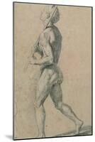 Drawing, Male Nude Walking-Raphael-Mounted Art Print