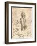 Drawing of a bust and minor sketches, c1472-c1519 (1883)-Leonardo Da Vinci-Framed Giclee Print