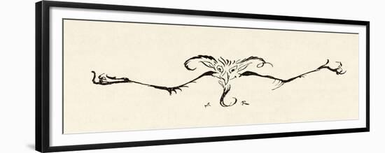 Drawing of a Demon-Arthur Rackham-Framed Premium Giclee Print