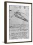 'Drawing of a Flying Machine', c1480 (1945)-Leonardo Da Vinci-Framed Giclee Print