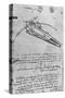 'Drawing of a Flying Machine', c1480 (1945)-Leonardo Da Vinci-Stretched Canvas