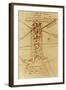 Drawing of a Flying Machine-Leonardo da Vinci-Framed Giclee Print