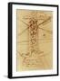 Drawing of a Flying Machine-Leonardo da Vinci-Framed Giclee Print