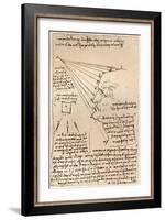 Drawing of a male head, illustrating the practice of painting, c1472-c1519 (1883)-Leonardo Da Vinci-Framed Giclee Print