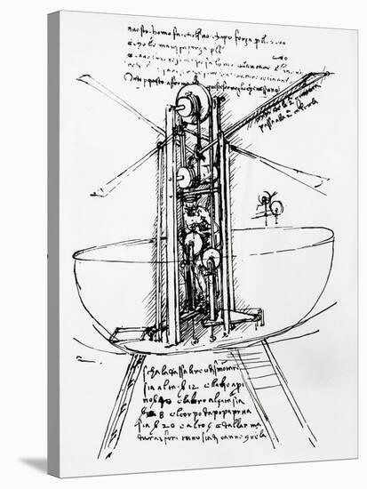 Drawing of a Manually Driven Flying Machine by Leonardo da Vinci-Bettmann-Stretched Canvas