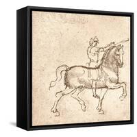 Drawing of a walking horse, c1472-c1519 (1883)-Leonardo Da Vinci-Framed Stretched Canvas