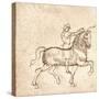 Drawing of a walking horse, c1472-c1519 (1883)-Leonardo Da Vinci-Stretched Canvas