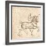 Drawing of a walking horse, c1472-c1519 (1883)-Leonardo Da Vinci-Framed Giclee Print