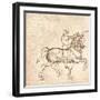 Drawing of a walking horse, c1472-c1519 (1883)-Leonardo Da Vinci-Framed Giclee Print