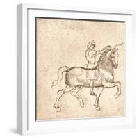 Drawing of a walking horse, c1472-c1519 (1883)-Leonardo Da Vinci-Framed Giclee Print