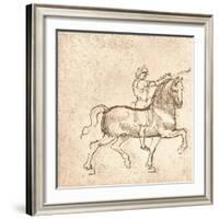 Drawing of a walking horse, c1472-c1519 (1883)-Leonardo Da Vinci-Framed Giclee Print