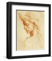 Drawing of a Woman-Michelangelo Buonarroti-Framed Premium Giclee Print