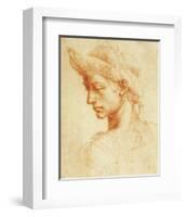 Drawing of a Woman-Michelangelo Buonarroti-Framed Premium Giclee Print