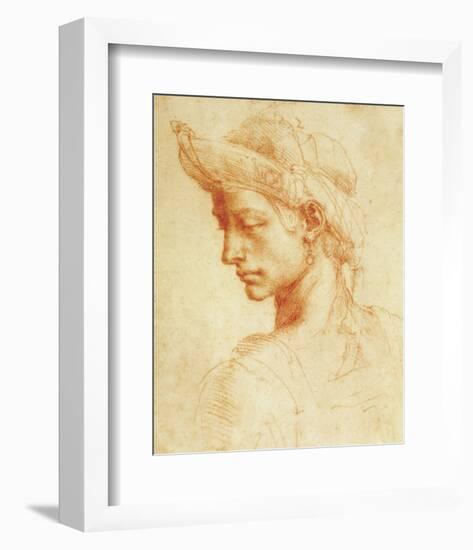 Drawing of a Woman-Michelangelo Buonarroti-Framed Premium Giclee Print