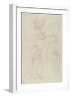 Drawing of Abraham Parting from the Angels from Benozzo Gozzoli's Story of Abraham and Hagar in the-John Ruskin-Framed Giclee Print