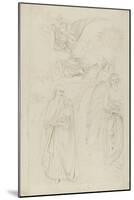 Drawing of Abraham Parting from the Angels from Benozzo Gozzoli's Story of Abraham and Hagar in the-John Ruskin-Mounted Giclee Print