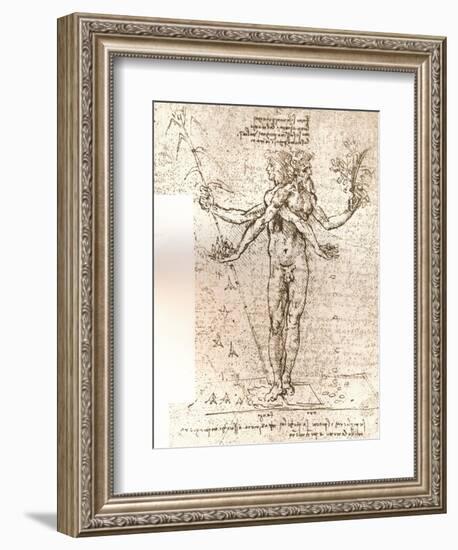 Drawing of an allegorical composition, c1472-c1519 (1883)-Leonardo Da Vinci-Framed Giclee Print