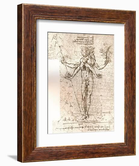 Drawing of an allegorical composition, c1472-c1519 (1883)-Leonardo Da Vinci-Framed Giclee Print