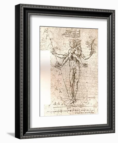 Drawing of an allegorical composition, c1472-c1519 (1883)-Leonardo Da Vinci-Framed Giclee Print