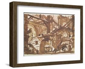 Drawing of an Imaginary Prison-Giovanni Battista Piranesi-Framed Giclee Print