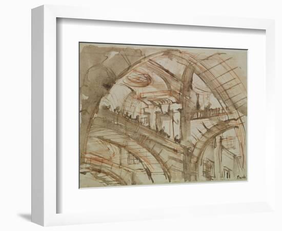 Drawing of an Imaginary Prison-Giovanni Battista Piranesi-Framed Giclee Print