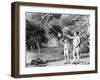 Drawing of Benjamin Franklin Experiment-null-Framed Premium Giclee Print