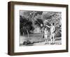 Drawing of Benjamin Franklin Experiment-null-Framed Giclee Print