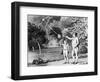 Drawing of Benjamin Franklin Experiment-null-Framed Giclee Print