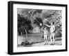 Drawing of Benjamin Franklin Experiment-null-Framed Giclee Print