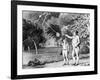 Drawing of Benjamin Franklin Experiment-null-Framed Giclee Print