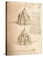 Drawing of churches, c1472-c1519 (1883)-Leonardo Da Vinci-Stretched Canvas